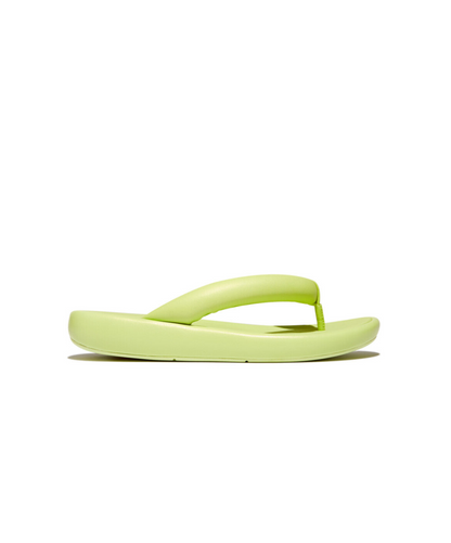 Fitflop IQushion D-Luxe x Roksanda Padded leather Flip Flops Lime