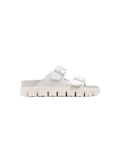 Papillio Arizona Exquisite Leather Chunky White Sandals