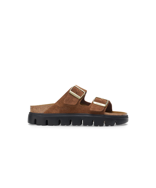 Papillio Arizona Chunky Suede Leather Dark Tea Sandals