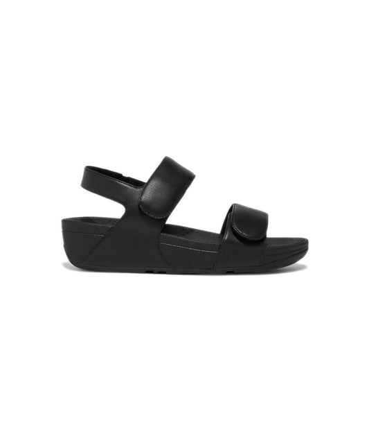 FitFlop Lulu Adjustable Velcro Leather Black Back-Strap